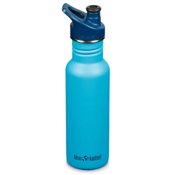 Promo ⌛ Klean Kanteen Gourde Sport Klean Kanteen Classic 0,8l Bleue 👏 1