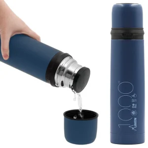 Budget 🥰 Lake Thermo Laken 1l Inox Bleu 🎁 10